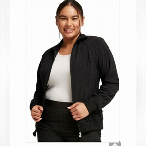 Zip Front Jacket - Cherokee Infinity - Antimicrobial 2391A Sz XS black